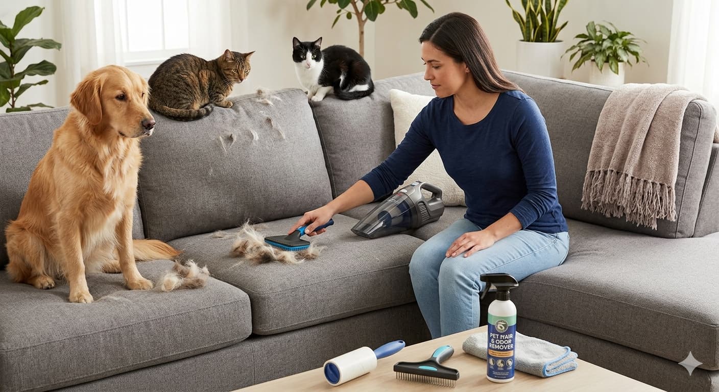 how to remove pet hair from couch using simple cleaning methods