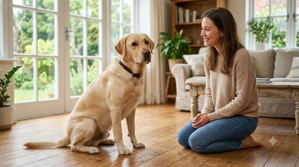 Why Is My Dog Staring at Me without blinking while looking at its owner
