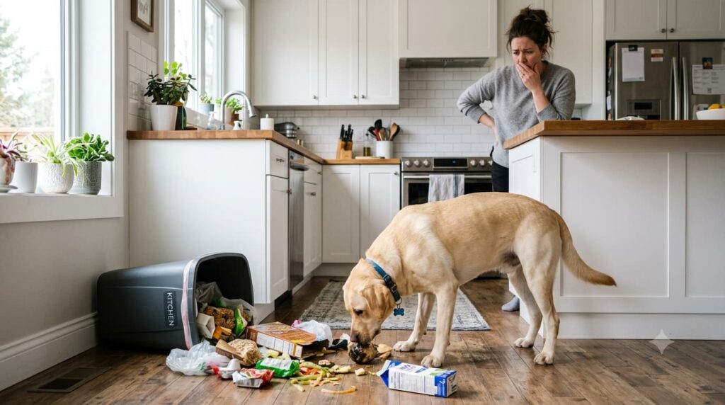 dog vomiting yellow after eating something bad