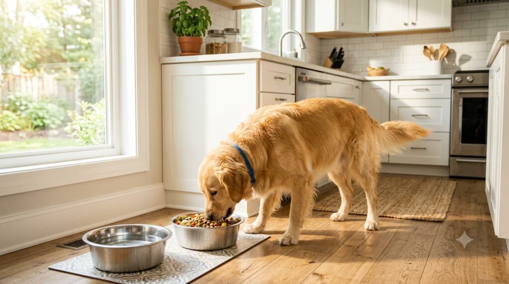  healthy dog eating balanced diet