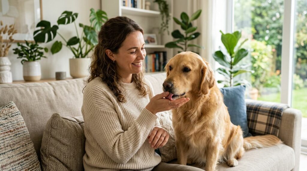 why does my dog lick me so much