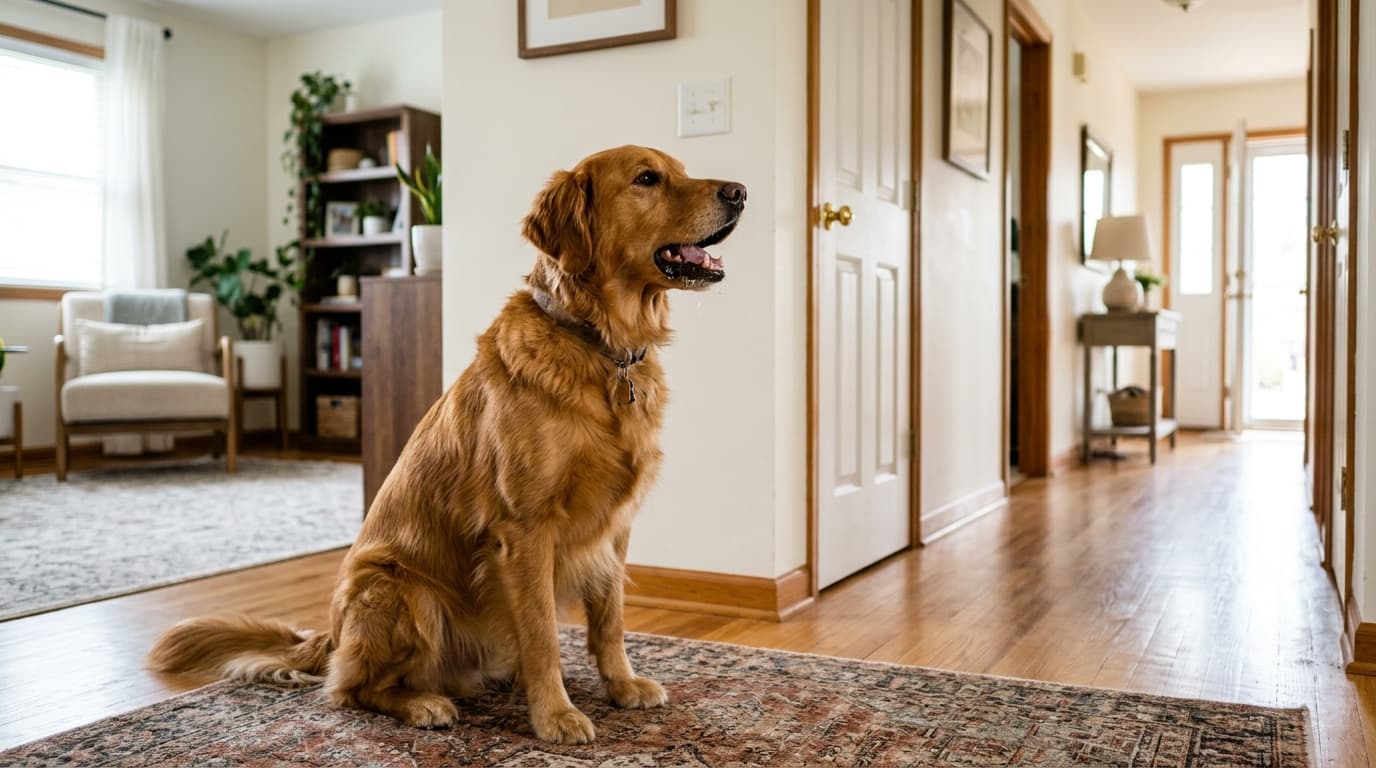 Why Is My Dog Barking at Nothing? Dog barking at an empty hallway
