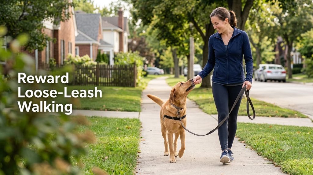 Loose leash training for a dog that pulls