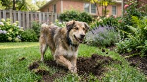 Why is my dog digging holes in the backyard