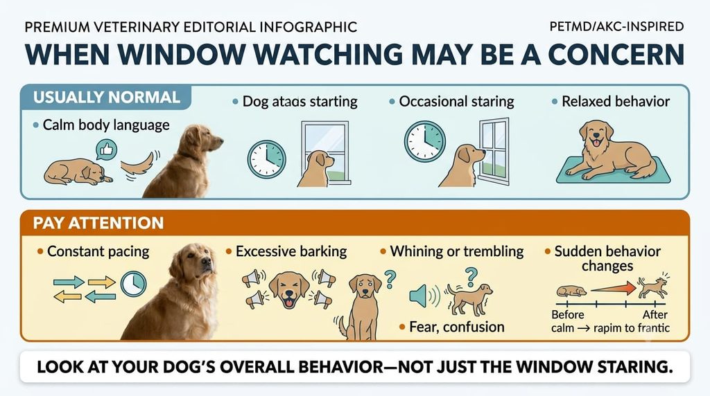 when dog staring out window may be a concern