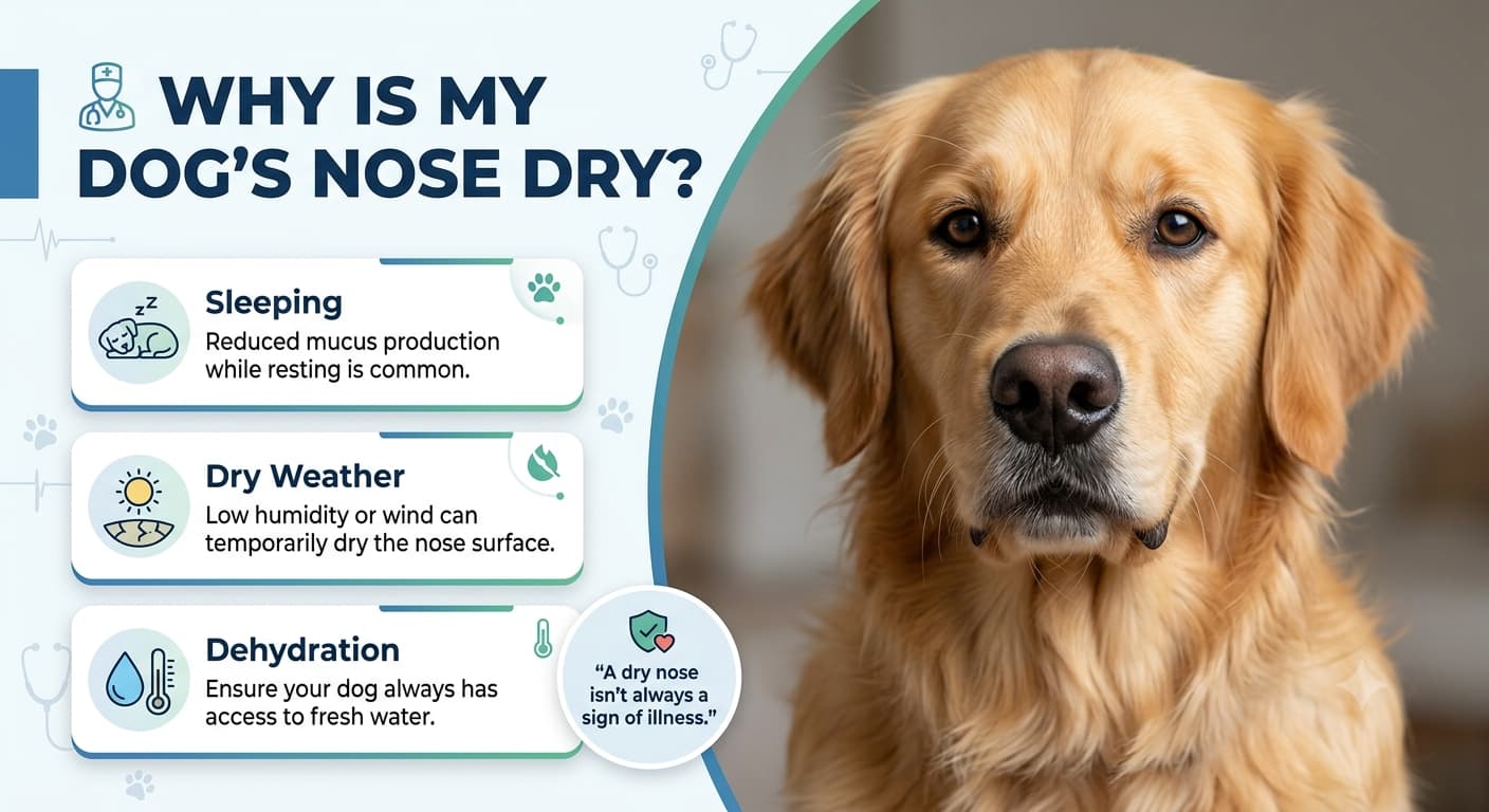 why is my dog's nose dry