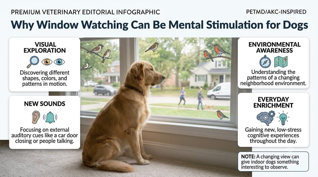window watching provides mental stimulation for dogs
