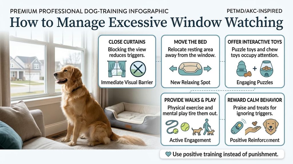 how to manage excessive window watching in dogs