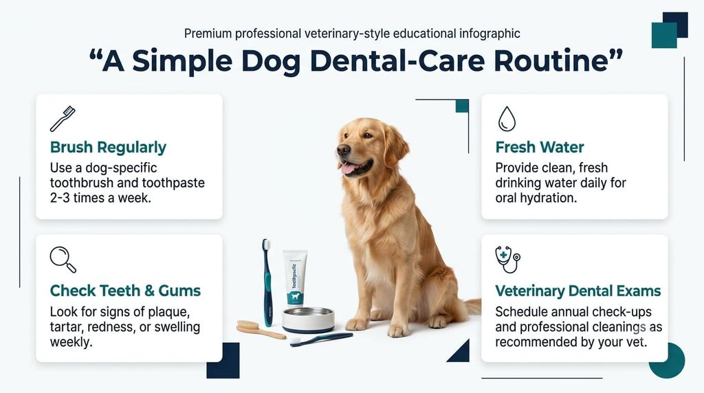 Simple dental care routine for preventing bad breath in dogs