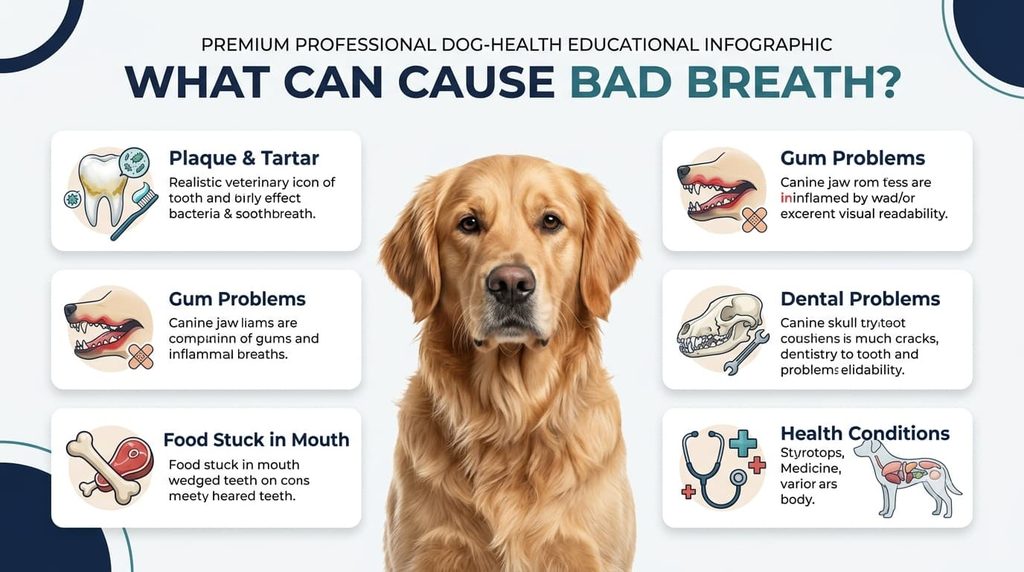 Common causes of bad breath in dogs