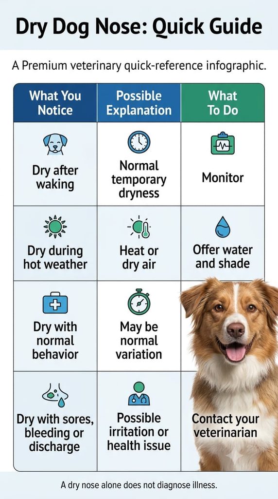 Dry dog nose quick guide for dog owners