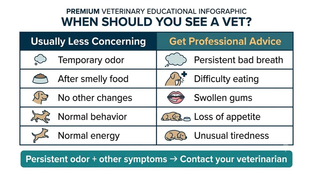 When bad breath in dogs may require veterinary attention