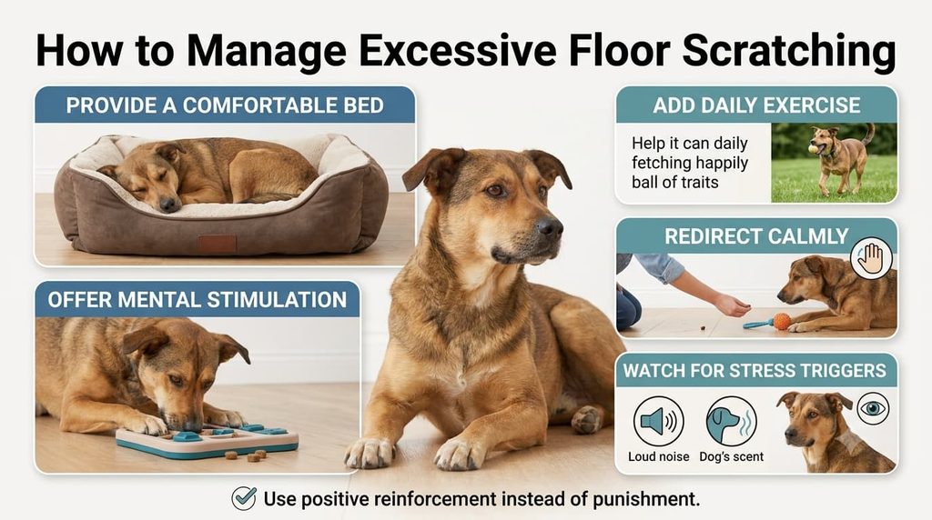 how to stop excessive floor scratching in dogs