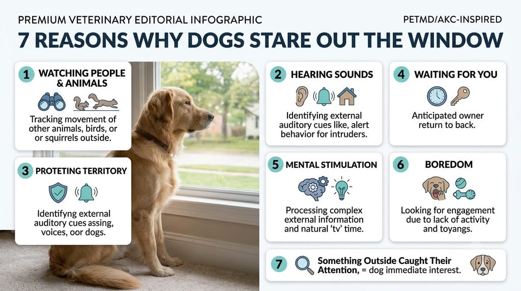 7 reasons why dogs stare out the window