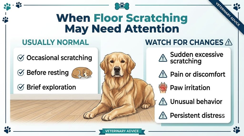 when dog floor scratching may need attention
