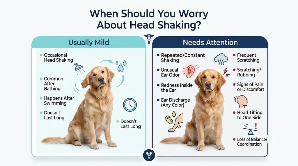 when dog head shaking may need veterinary attention