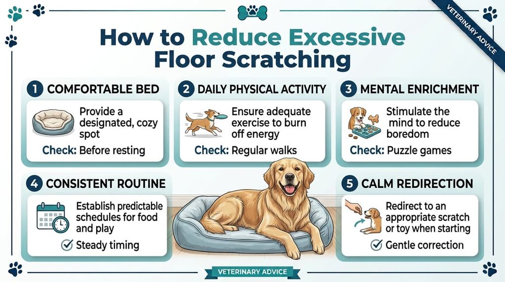 how to reduce excessive floor scratching in dogs